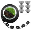 AGTEK 92FT Plastic Landscape Edging Kit 2in. Height No-Dig Garden