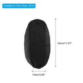 PATIKIL Waterproof Shoe Covers, 8 Pairs Water Resistant Rain Shoe Cover Washable Non Slip Boots Cover for Indoor Outdoor, Black