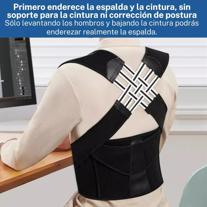 Chaleco Corrector De Postura Ortopédico Faja Lumbar Unisex
