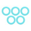 5pcs Baby Soft Silicone Teething Ring Toy Infant Safe Elastic
