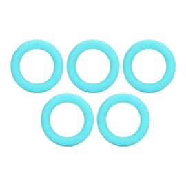 5pcs Baby Soft Silicone Teething Ring Toy Infant Safe Elastic Gum Relief Teething Bracelet for Home Travel Turquoise Green