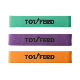 TOPFERD Training Bands, Training Tubes, Exercise Bands, Resistance Bands, Muscle Training, Butt Training, Pilates, Set of 3