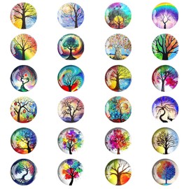 24 Pieces Tree Of Life Refrigerator Magnets, Retro Refrigerator Magnets, Magnetic Refrigerator Magnets, 3D Whiteboard Magnets, Home Decoration Tree Of Life Magnets, Message Board Magnets