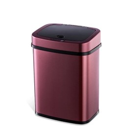 Ninestars 9 STARS DZT-12-5BURG NEW PURPLE WINE Automatic Motion Sensor Trash Can 3Gal 12L
