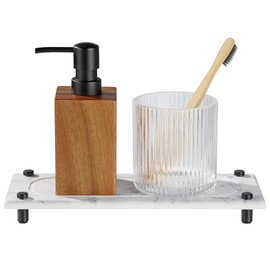 Navaris Ablage für Spülutensilien aus Kieselgur - Sink Organizer schnelltrocknend - Schwammhalter Küche Seifenablage Bad - Design Spülorganizer - Weiß marmoriert