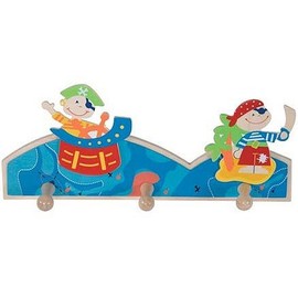 Unbekannt Children's Coat Rack Wooden Pirate Children