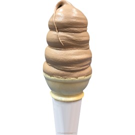 SP12949 Chocolate Soft Serve Ice Cream Cone Cardboard Cutout Standup Standee