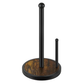 YINMIT Paper Towel Holder Countertop, Standing Paper Towel Roll Holder for Bathroom, Paper Towel Rack with Heavy Duty Wooden Base for Kitchen Counter, Fits Standard or Jumbo-Sized Rolls