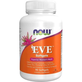 Multivitamínico EVE de NOW para Mujer con CoQ10 y Onagra, 90 Cápsulas Blandas