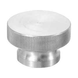 sourcing map Knurled Thumb Nuts, 1Pcs M12 x D32mm x H21.5mm Stainless Steel Round Knobs Fasteners Blind Hole Hand Screw Nut Silver for 3D Printer Parts, Machine Tools