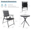 3 Pieces Patio Bistro Set Outdoor Folding Bistro Furniture Sets