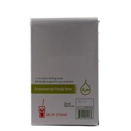 [300 Pack] Clear Biodegradable Plant Based Wrapped Straws - BPA Free - Eco Friendly Straws - biodegradable - 100% Compostable - Drinking Straws Great for Parties, Office, Restaurants (1 Box)