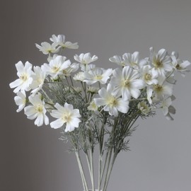 grtefhu 10pcs 23.6" Fake Flowers Coreopsis Silk Flower Bulk,White Artificial Daisy Flowers Spring Summer Decorations for Indoor or Outdoor Decor