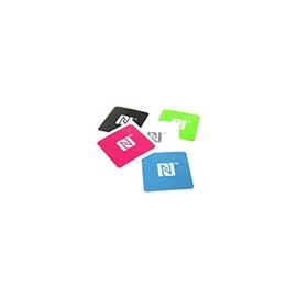 5 NFC Stickers, 25 x 25 mm, NTAG 213, 180 Byte, NFC Logo