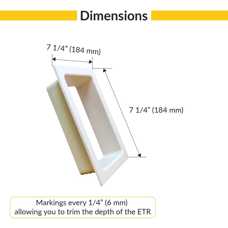 Brixwell QHXN-001 Electrical Trim Ring Single Version White Finish