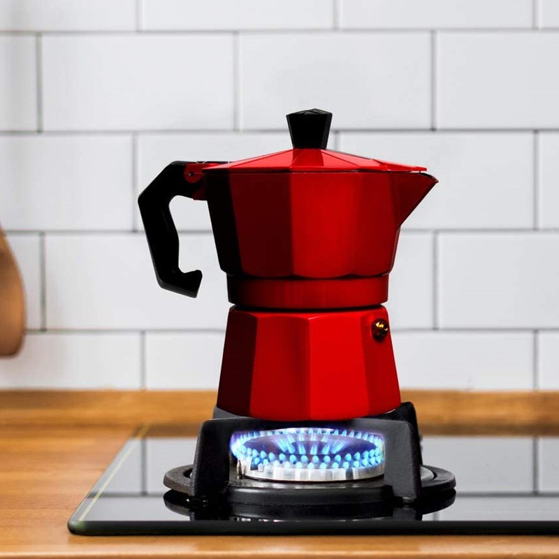 150ml Moka Pot Uniform Heat Distribution Aluminum Stovetop Moka Coffee