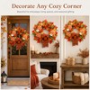 24 Inch Fall Wreath for Front Door, Autumn Harvest Farmhouse