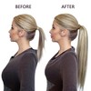 Runature Ponytail Real Hair Blonde Highlight, 30cm, Natural Clip-In Extensions,
