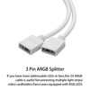 YAODHAOD 12 V 4-polig RGB 5 V 3-polig ARGB Splitter-Kabel