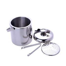 LAGUIOLE - Ice Bucket Box - Bucket, Tongs, Lid and Drip Tray - Stainless Steel - Capacity: 1.3L - Essential for your Summer Meals