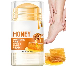 Honey Foot Cream for Very Dry Hands & Feet - 40 ml, Cracked Heel Repair & Intensive Moisturizing for Women & Men
