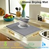 2 Pcs Stone Drying Mat for Kitchen Counter, 16x12 inch