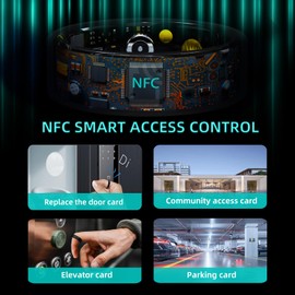 Jojovenusmall NFC Smart Ring Health Tracker, Health Rings for Women & Men, Sleep Fitness Tracker Wearable, IP68 Waterproof, Compatible with iOS8.0 & Android5.1 (Ceramic Black, 7#)