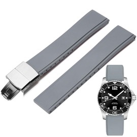 Niziruoup Watch Strap Fluororubber with Folding Clasp 19 mm 20 mm 21 mm 22 mm Quick Release Soft Durable CTS FKM Rubber Strap Universal Replacement Strap Watch Band Men Women, Rubber