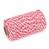 Red White Gift Twine String Holiday Twine 328 Feet Cotton