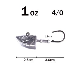 10Pcs Jig Heads Saltwater for Fishing Swimbait Saltwater Jig Heads Lures for Bass (1oz Jig Heads (10Pack))