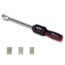 HOUZTUL torque wrench-WSP4-135CN, 1/2 inch Digital Torque Wrench, 5-99.5 ft-lbs (6.8-135 N-m) Torque Range, Sequential LED and Buzzer, Calibrated (WSP4-135CN)