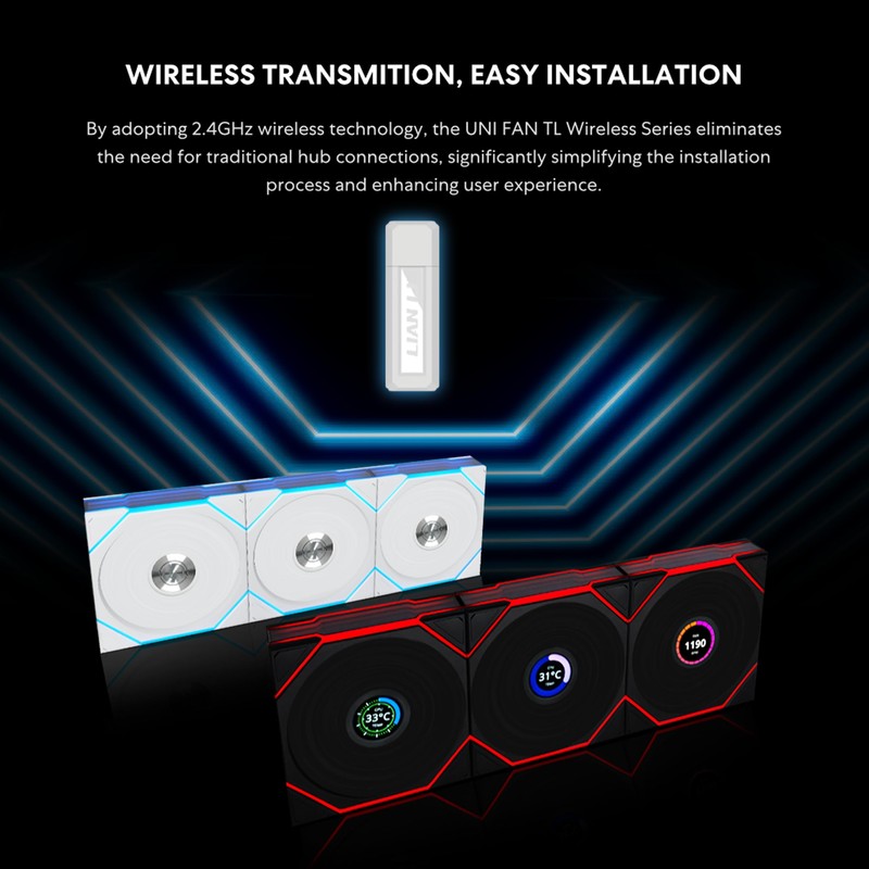 Lian Li UNI Fan TL - LCD Wireless 140 -