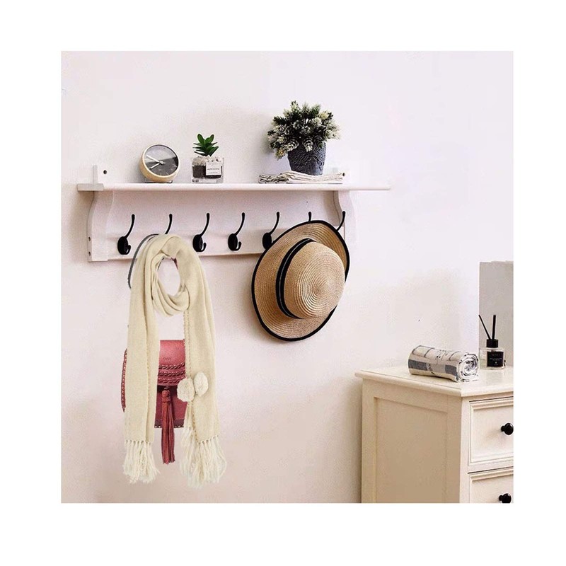 Beilala 10 Pack Double Coat Hooks for Wall Door with