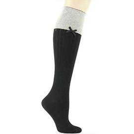 Foot Traffic Women's Pencil Knee High Socks, Yellow/Black (Shoe Size 4-10)