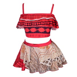 Dressy Daisy Girls Princess Moana Adventure Bathing Suit Tankini Swimsuit Swimwear Size 10 Tag size 140