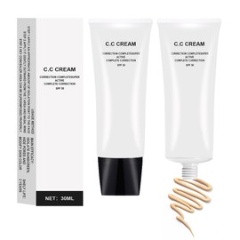 2Pcs CC Cream Skin Tone Adjusting with SPF 50, Complete Correction Active Formula, 30ml (Natural, 2Pcs)