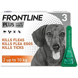 FRONTLINE FRONTLINE Plus Flea & Tick Treatment for Small Dogs (2-10 kg) - 3 Pipettes