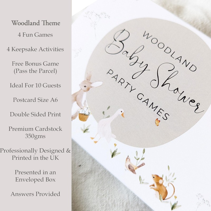 Baby Shower Games Bundle- 9 Games including Keepsake Cards boxed