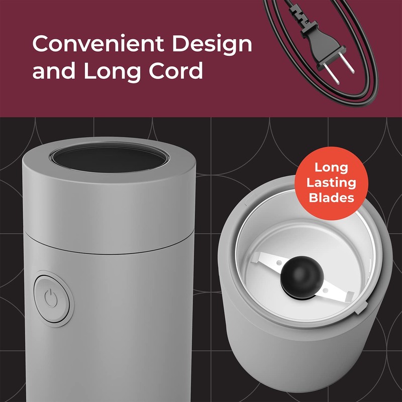 MuellerLiving Electric Coffee Grinder for Spice, Nut, Herbs and Coffee