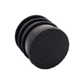 Freestanding Door Stop, 70mm x 75mm, Matte Black, Rubber Base