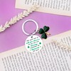 QUIHUD Lucky Charms Green Shamrock Keychain St.Patrick's Day Green Gift