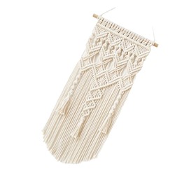 FUNOMOCYA Hand Woven Cotton Rope Tapestry Wall Hanging with Tassels Chic Decor for Living Bedroom and Apartment present for Friends and Family