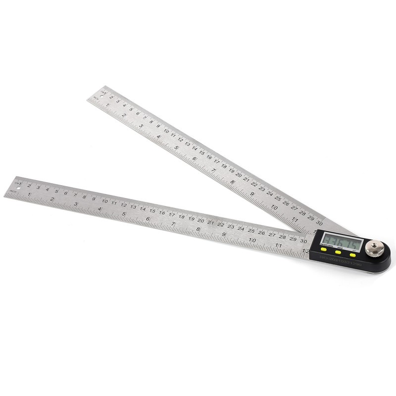 Digital Angle Finder LED Display Stainless Steel Metric Imperial 360°