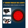 Ronybuy 10Pcs 4" Round Red Led Trailer Lights, Trailer Tail