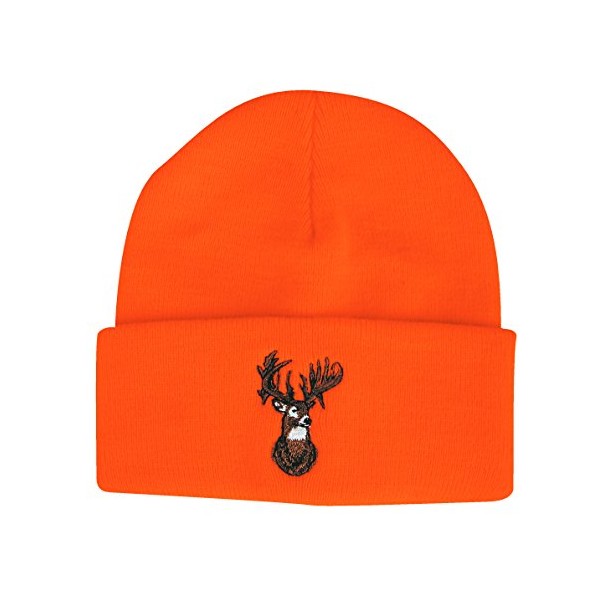 Outdoor Cap Knit Watch Cap w/Deer Blaze Orange