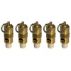 Sellerocity American Made ASME Code 5-Pack of Brass Air Compressor Safety Valves Featuring Stainless Steel Spring & Silicone Seal, 1/8 NPT, 300 PSI, 255 CFM