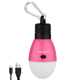 Everbrite Linterna colgante LED portátil recargable para tienda de campaña, color rosa