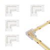 BTF-LIGHTING FCOB COB Transparent Gapless L-Shaped Connector Kit 4pc L-Shaped