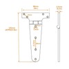 of Stainless Steel 316 Heavy Duty Marine Grade T Hinge