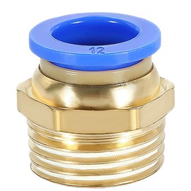 Straight Pneumatic Push to Quick Connect Fittings G1/2 Male x 12mm Tube OD 4pcs